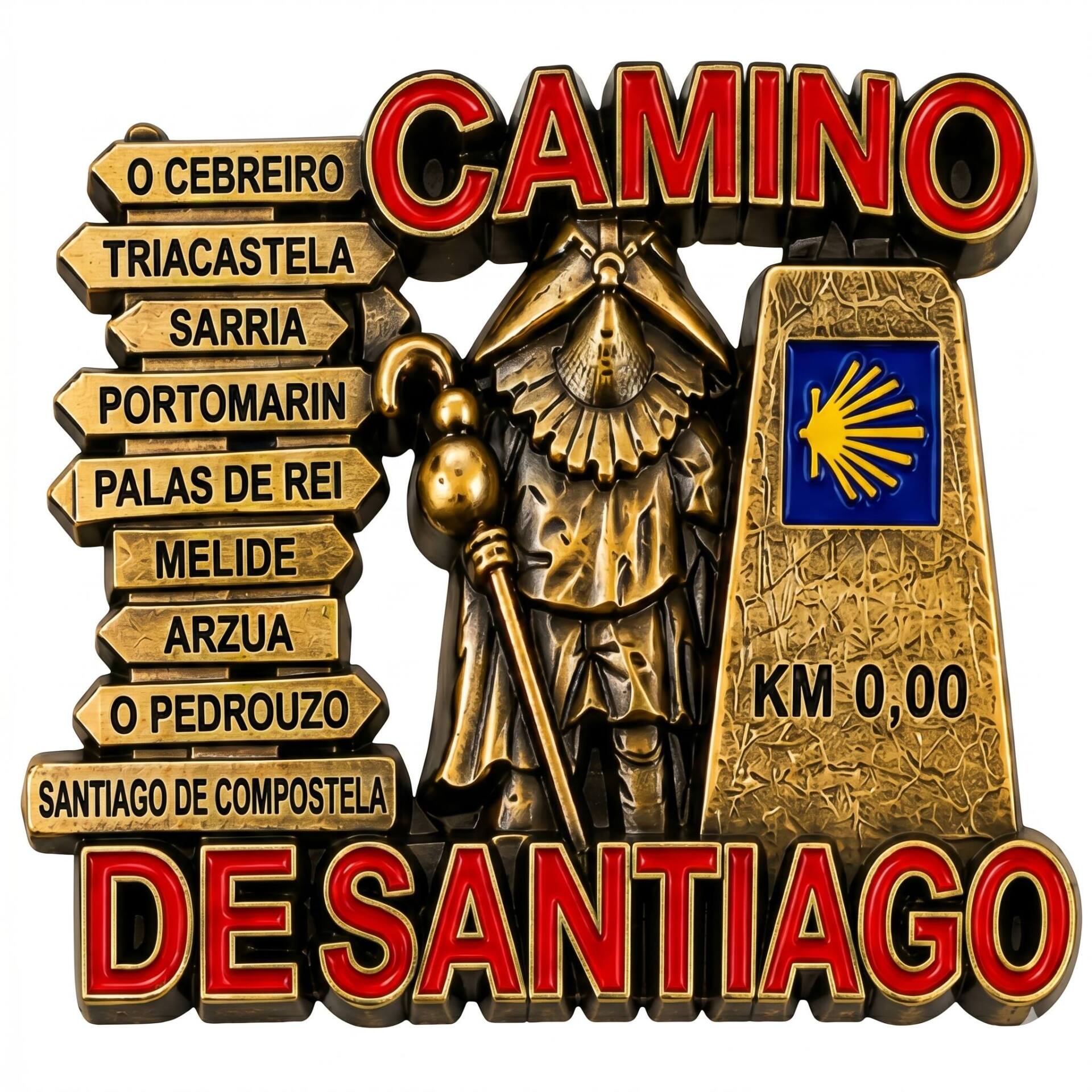 Iman de bronce - Camino de Santiago (Anciano - Señales)