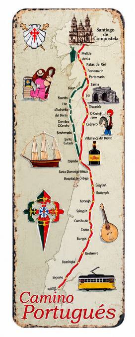 Iman rectangular de chapa - Camino Portugués