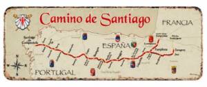 Iman rectangular de chapa - Camino de Santiago
