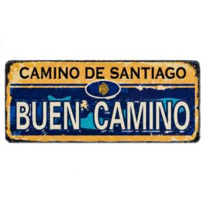 Iman rectangular de chapa - Camino de Santiago (Buen Camino)
