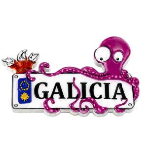 Imán sublimación - Señal Galicia con Pulpo